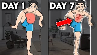 7 Min 7 Day 7 Standing Wall Exercises To Lose Belly Fat [upl. by Aekerly]