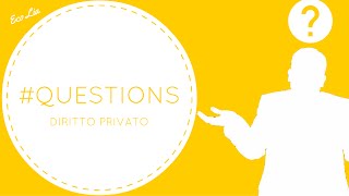 I CONTRATTI Diritto privato Question1 [upl. by Allanson]