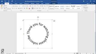 How to write text in circle in word [upl. by Hsirrehc]