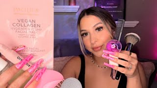 ASMR Pampering You in EVERY way until you fall asleep🫶🏼 skincare head massage face brushing [upl. by Haissem]