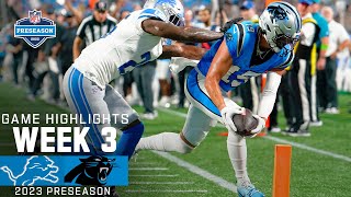 Detroit Lions vs Carolina Panthers  2023 Preseason Week 3 Game Highlights [upl. by Neruat]