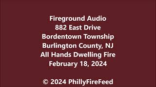 21824 882 East Dr Bordentown Burlington Co NJ All Hands Dwelling Fire [upl. by Toft797]