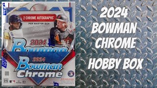 New Release 2024 Bowman Chrome Baseball Hobby Box 2 Autos Per Box [upl. by Danita192]