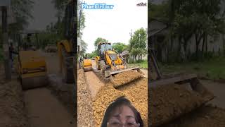 JCB loader amp road roller work status short excavator jcbdozer [upl. by Janina]