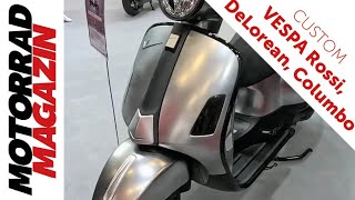 Vespa Umbauten 2024 – Columbo Rossi und DeLorean – Faber Customs [upl. by Tade]