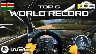 Top 6 WORLD RECORD  EA SPORTS WRC  Moi North Kenya  Ford Puma Rally Onboard  PXN V10 Gameplay [upl. by Anasor925]