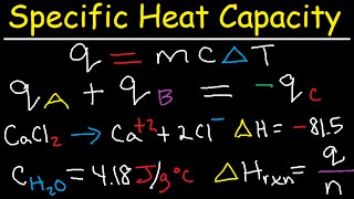 Specific Heat Capacity Problems amp Calculations  Chemistry Tutorial  Calorimetry [upl. by Olli903]