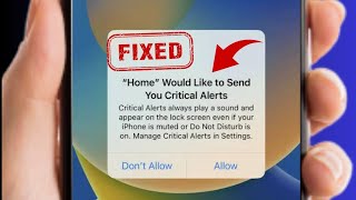 home would like to send you critical alerts iphone problem  Fixed ✅  how to fix iphone stuck issue [upl. by Dynah]