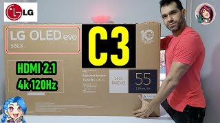 LG C3 OLED evo UNBOXING Y REVIEW COMPLETA  Panel más Brillante y HDMI 21 [upl. by Swanson389]