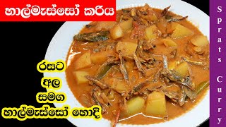 රසට හාල්මැස්සෝ අල දාලා කරියක් හදමු Sri Lankan Style Dry Sprats Curry [upl. by Orms976]