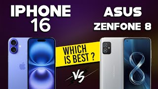 iPhone 16 VS Asus Zenfone 8  Full Comparison ⚡Which one is Best [upl. by Soisanahta479]