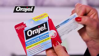 How to use Orajel Toothache Strips [upl. by Suertemed523]