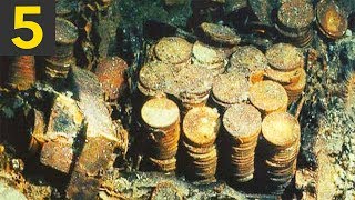 Top 5 BIGGEST Sunken Treasures Ever Found [upl. by Haskel]