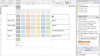 JasperActive Word 2016 Core Lesson 6 Learn 3Using Table Styles [upl. by Ganley]