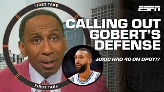 BLAME ON GOBERT 🤔 Nikola Jokic was on FIRE but can we get SOMETHING  Stephen A  First Take [upl. by Kenwood]