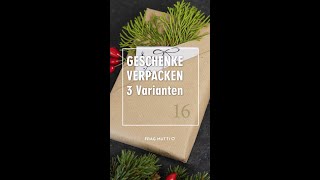 Geschenke einpacken  3 einfache Varianten 🎁🎄 [upl. by Corinna]