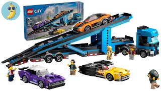 EPIC Speed Build LEGO 60408 Car Transporter Truck with Sports Cars [upl. by Juanne]