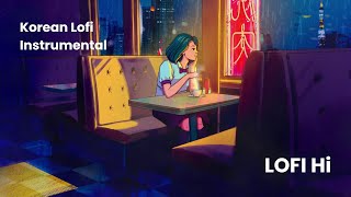 Lofi Hi  Korean Lofi Jazz Hiphop Instrumental Coffe Shop Vibes While Raining [upl. by Tallie265]