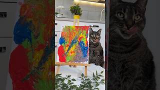 Come INSEGNARE al proprio GATTO a DIPINGERE😸🖌️🎨 gatto gatti cat cats catchallenge tutorial [upl. by Ryter656]