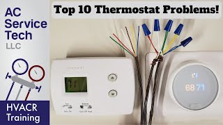 Top 10 Thermostat Related Problems Heat and AC [upl. by Shantee]