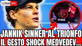 🔴 JANNIK SINNER VERSO TRIONFO quotIL GESTO SHOCK MEDVEDEVquot FAN INCREDULI [upl. by Anihsit382]