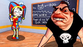 THE AMAZING DIGITAL CIRCUS POMNI VS ESCAPE SCHOOL BULLY IN ROBLOX [upl. by Robbyn]