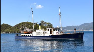 24 M LÜRSSEN  WWII 1938 GERMAN NAVY VESSEL CONVERTED TO A YACHT FULL WALKTHROUGH  Keen Seller [upl. by Pachton]