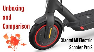 Xiaomi Mi Electric Scooter Pro 2  Unboxing and Comparison [upl. by Estrellita103]