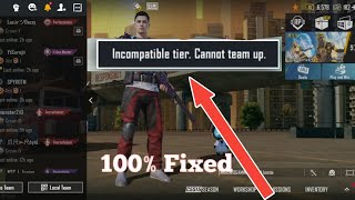 Incompatible tier can not team up problem in Battlegrounds Mobile India Fixed  Techmakanyt [upl. by Amihsat218]