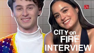 Chase Sui Wonders amp Wyatt Oleff CITY ON FIRE  SEASON 1 Interview  Apple TV [upl. by Lundt]