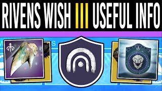 Destiny 2 RIVENS WISHES III GUIDE  Do it EARLY Lost Sector Rotation amp Whats Worth Knowing [upl. by Cerveny]