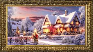 Framed Christmas TV Art  Smooth Jazz and Relaxing Snow [upl. by Castillo]