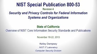 2013 NIST Training Pt 4 SP 80053  Hosted by the California Information Security Office [upl. by Willard197]