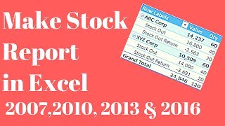 Make Stock Inventory Report in Excel ☑️ [upl. by Nylac]