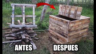 Como Hacer una COMPOSTERA CASERA con Palets ♻️ Totalmente Gratis Huerto Ecológico QuedateEnCasa [upl. by Deena573]