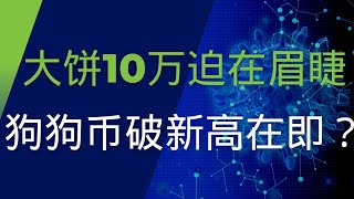 狗狗币 doge币 比特币 BTC 最新行情走势分析，比特币破高维持震荡上行结构，以太坊关注中枢破位方向！ [upl. by Sinned]