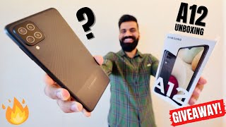 Samsung Galaxy A12 Unboxing amp First Look  48MP  5000mAh  Giveaway🔥🔥🔥 [upl. by Meekah594]