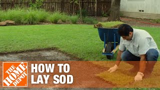 Laying Sod amp How to Prepare Soil For Sod  The Home Depot [upl. by Myers]