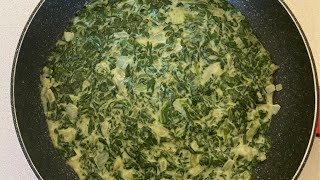 Easy Creamy Spinach Recipe using flour and milk [upl. by Farleigh]