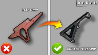 BEST GRIP HALF GRIP VS ANGLED FOREGRIP  Get Zero Recoil Spray in PUBGMOBILE amp BGMI [upl. by Asia]