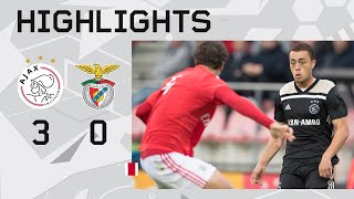 Highlights Ajax O19  Benfica O19  UEFA Youth League [upl. by Ellicec]