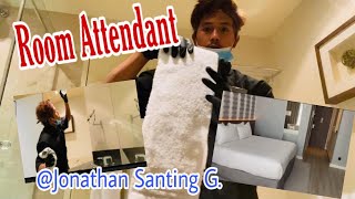 HOUSEKEEPING IN 5STAR HOTEL  ROOM ATTENDANT  Jonathan Santing G [upl. by Dazhehs]