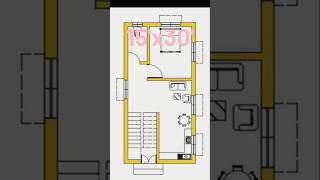 15×30small village house design homedesign gharkanaksha shortvideo [upl. by Aerol]