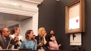 Banksy Artwork Shredded After Selling at Auction May Have Increased in Value [upl. by Notxap317]