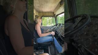 Downshifting amp floating gears A lost technique peterbilt 359 trucking farmersdaughter farmlife [upl. by Repip]