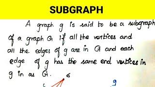 7 Subgraph in Graph Theory And Applications  Edge disjoint amp Vertex disjoint subgraph with Example [upl. by Noirod]