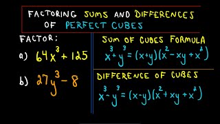 ❖ Factoring Sums and Differences of Cubes ❖ [upl. by Akired]