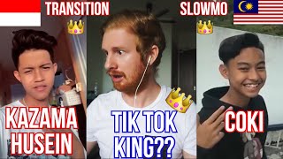 TIK TOK KING COKI v KAZAMAHUSEIN SLOWMO v TRANSITION  TIKTOK MALAYSIA v TIKTOK INDONESIA [upl. by Clapper]