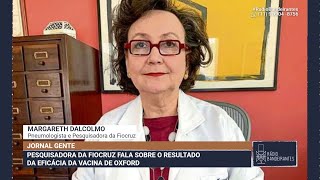 PESQUISADORA DA FIOCRUZ FALA SOBRE O RESULTADO DA EFICÁCIA DA VACINA DE OXFORD [upl. by Tolman]