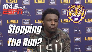 LSU LB Greg Penn Talks About Stopping The Run Against Alabama [upl. by Pierpont]